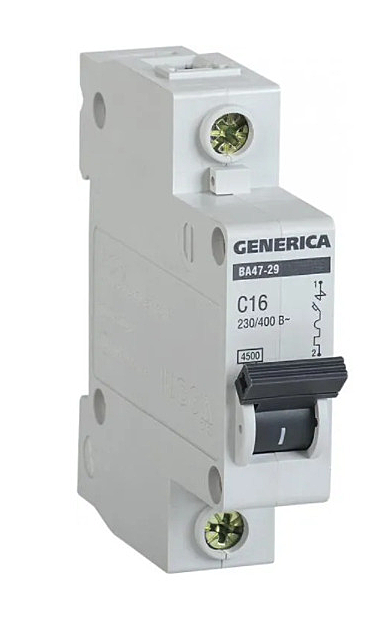 Авт. выкл. ВА 47-29М 1р 25А х-ка С Generica ИЭК