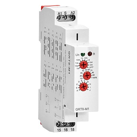 Реле времени многофункциональное GRT8-M1 (AC-DC-12-240V) 50/60 Hz