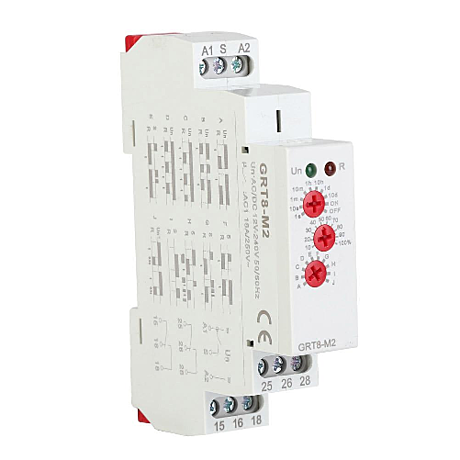 Реле времени многофункциональное GRT8-M2 (AC-DC-12-240V) 50/60 Hz