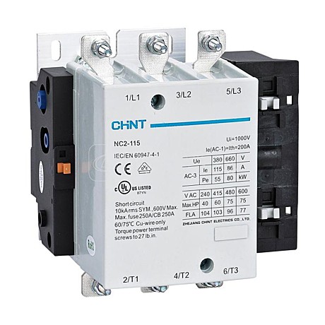 Контактор NC2-115 115А 380В АС АС-3(R) (CHINT)671690