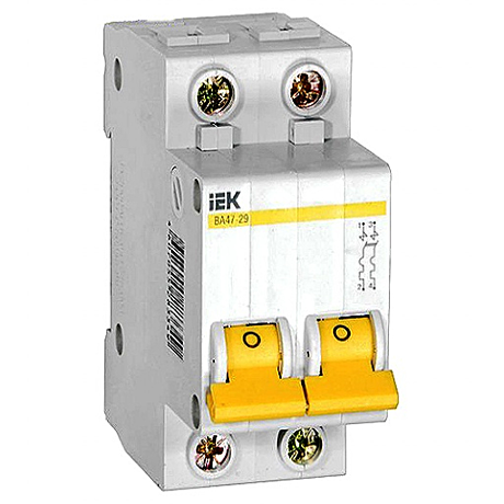 Авт. выкл. ВА 47-29 2р 10А х-ка С КАРАТ ИЭК