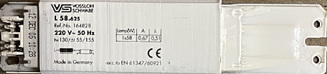 Дроссель L58.625 220V Vosslon